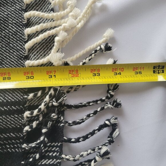 Talbots Black and White Wool Poncho (Size: One size fits most) - Picture 12 of 13